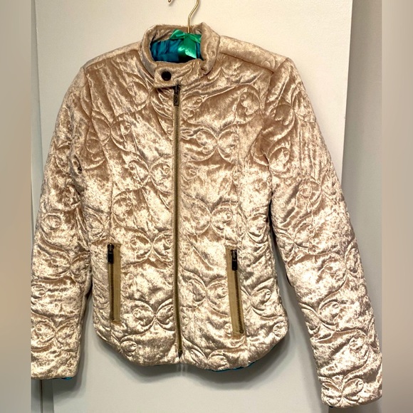 Vintage Diesel Gold Velour Coat Size Small - Picture 1 of 13